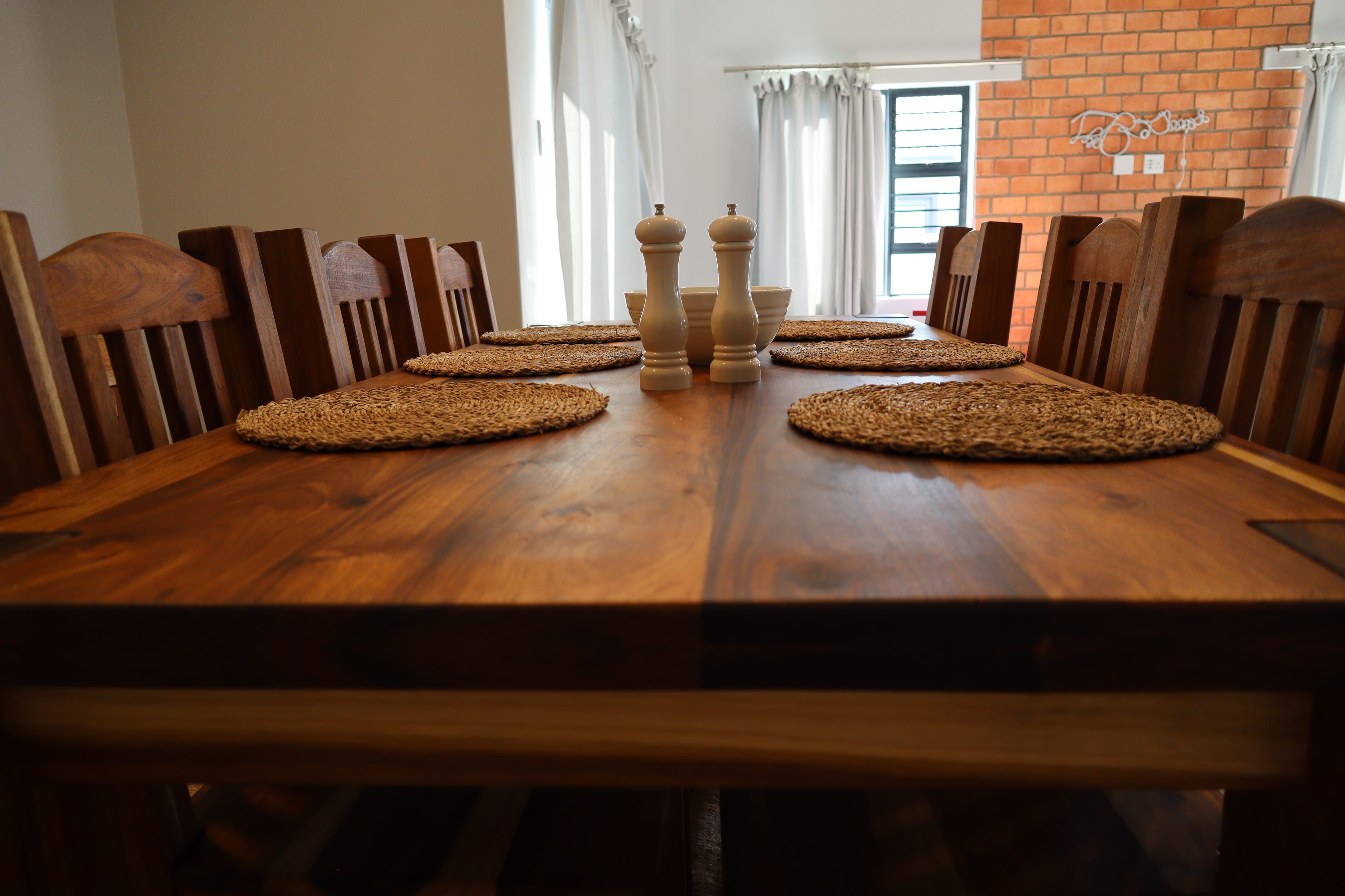 Dining table in solid blackwood